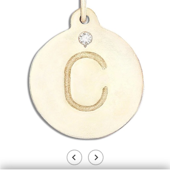 HELEN FICALORA "C" Alphabet Charm With Diamond - Picture 3 of 5